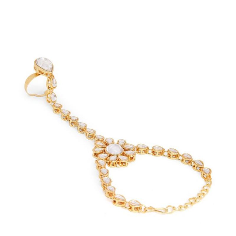 Stainless Steel Gold-Plated Charm Bracelet