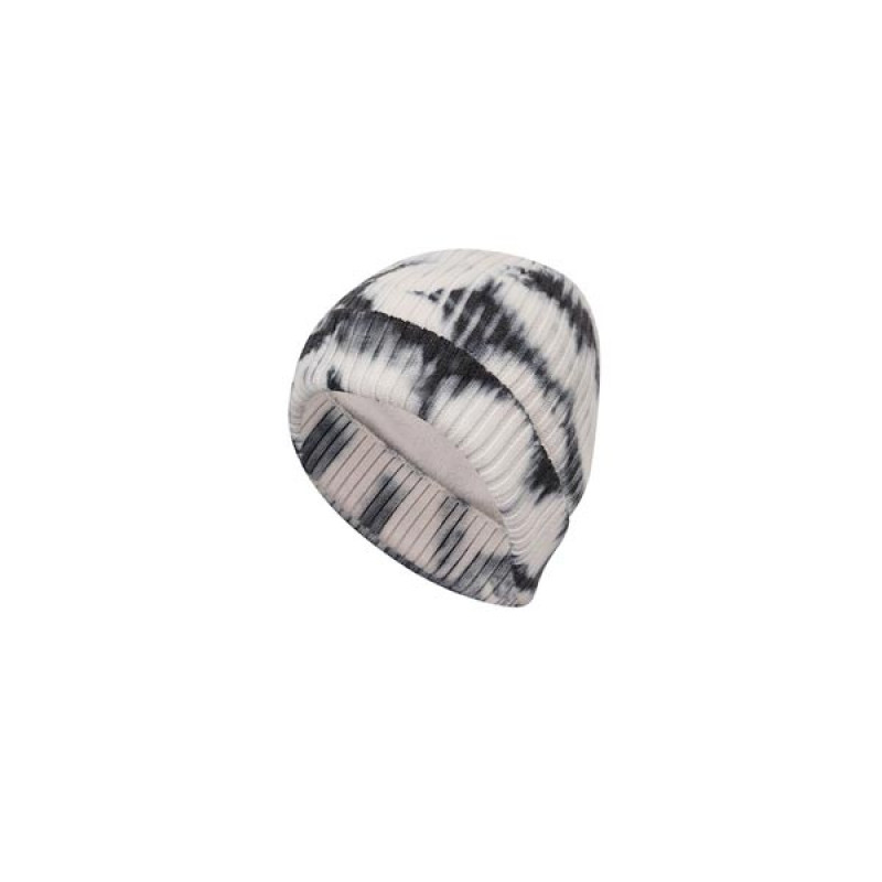 Unisex Black & White Printed Beanie