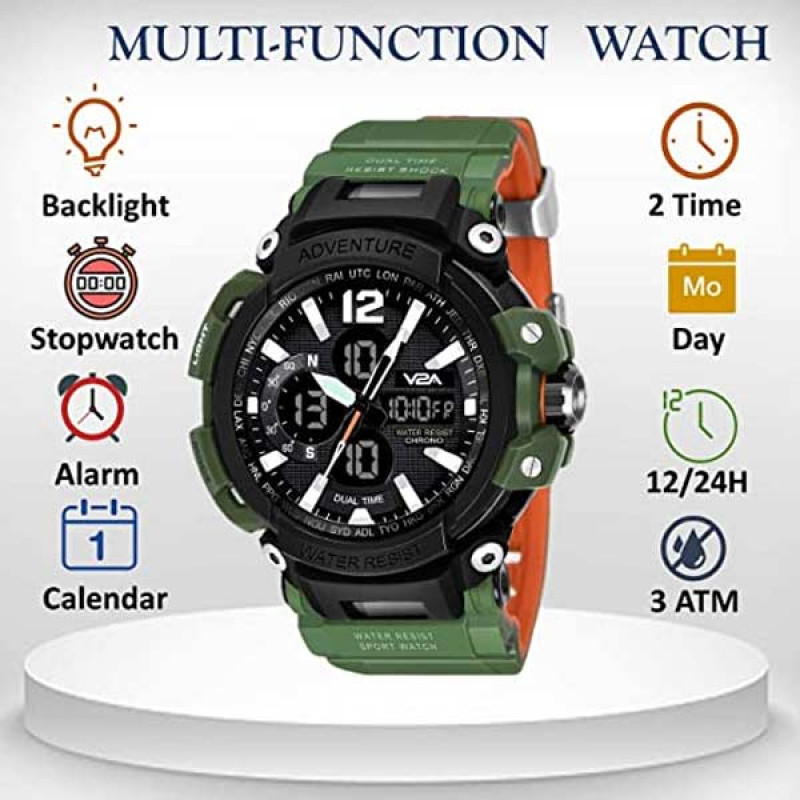 V2A Analog Digital Sports Watch